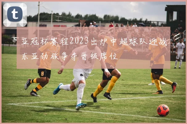 亚冠杯赛程2023出炉中超球队迎战东亚劲旅争夺晋级席位